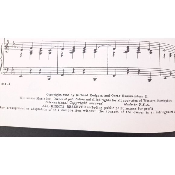 Vintage The King And I Vocal Selection Rodgers Hammerstein Sheet Music Song Book - Picture 4 of 8